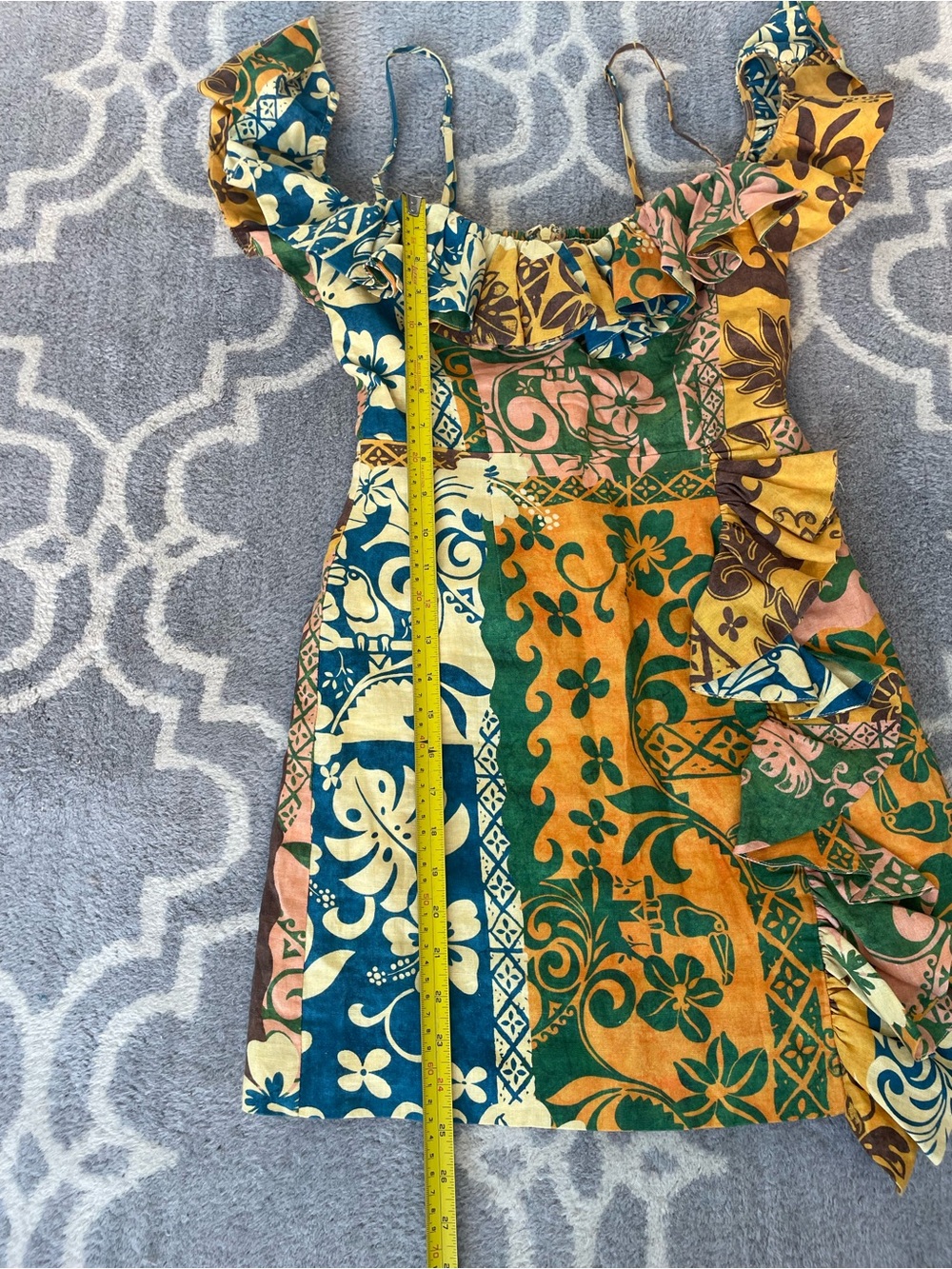 Alemais Floral Patchwork Ruffle Dress - Picture 9 of 9